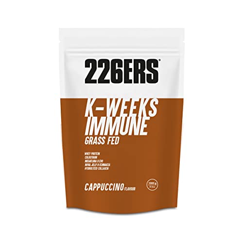 226ERS K-Weeks Whey Isolate Protein para el Sistema Inmune con Calostros, Colágeno, Jalea Real, Equinácea, Probióticos y Prebióticos | Proteína en Polvo (Capuccino, 1 kg)