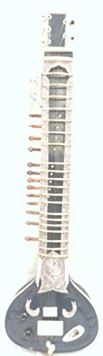 Hecho a mano de la India ~ Sitar Eléctrico Shri Ravi Shankar estilo Tun sin madera cuerda y MIZRAB Cover