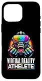 Installation facile Coque pour iPhone 16 Pro Max Gorilla VR Gamer Casque de réalité virtuelle Singes