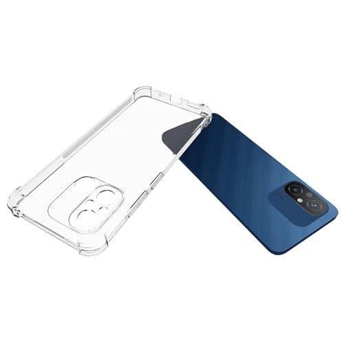 Image of BOXXO Flexible Back Cover for Mi Redmi 12C | Back Cover Transparent Clear Shockproof Case Four Corner Protection | Slim Protective Mobile Phone Cover for Mi Redmi 12C