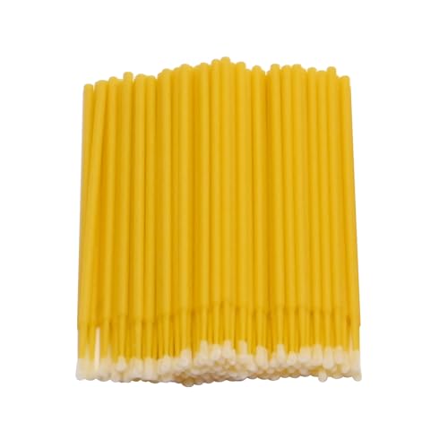 Saihisday Touch Up Paint Brushes for Automotive Paint Chip Repair Disposable Micro Applicators 2.5MM Yellow 100PCS