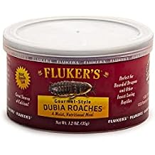 Flukers Gourmet Canned Food for Reptiles, Fish, Birds and Small Animals, Dubia Roaches, 1.2 oz