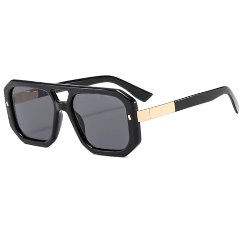 Lunettes de soleil carrées protection UV400 totale style vintage mixte