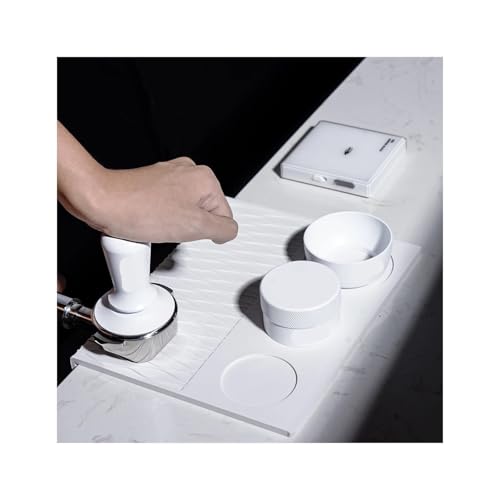 Espresso-Tamper, Barista-Kaffee-Tamper, Edelstahl-Basis-Tamper (weiß), Kompatibel Mit IKAPE V3(53.33mm)