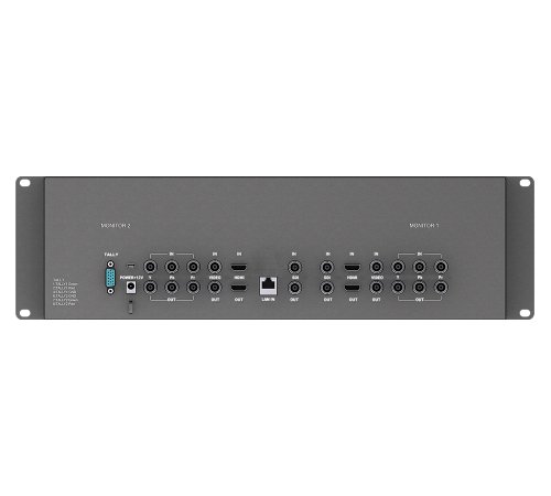 Image of Lilliput RM-7028S Dual 7 inch 3RU Rack Monitors with Dual 7 inch IPS Screens, Viewing SD, HD and 3G-SDI Video on 3RU Rack Monitor.
