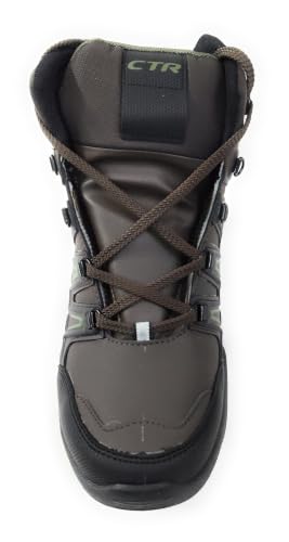 Image of ADD GEAR CTR - HIGH Ankle - Trekking Waterproof Shoes Anti-Skid Hiking, Sahyadri Mountain Boots for Men and Women in Action - RUB-50 (Brown /Avacado Green)