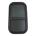 TITIDU RV Window 12" Width x 22" Height Vertical Slider RV Window Cargo Trailer w/ Trim Rings Set for Vertical Sliding Replacement Glass &Trim Set