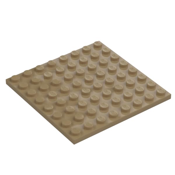LEGO Building Plate, 8 x 8 Studs, Part 41539 (Dark Tan, 2, count) โ image 1
