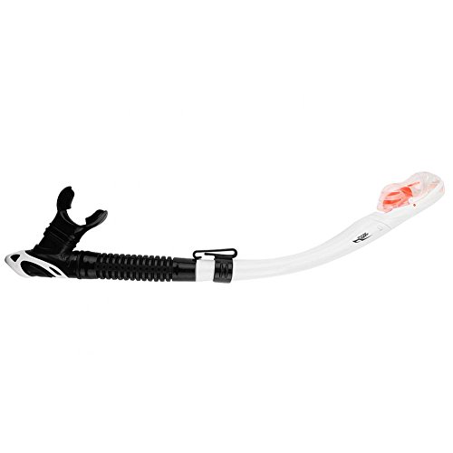 Dilwe Tubo de Snorkel para PC de Silicona de Grado Alimenticio para Bucear Nadar Entrenando Equipo de Snorkel(Blanco)