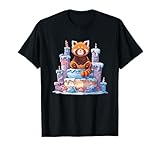 Adorable Red Panda Birthday Fun Candles Cake