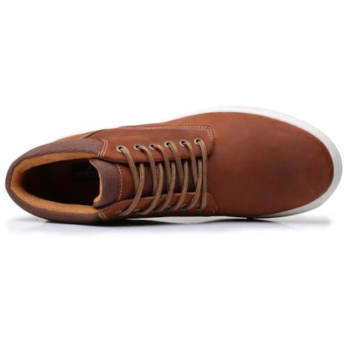 Image of Arkbird Casual Sneaker Boots, High-Top Sneakers Lace-up Leather Chukka Shoes for Men