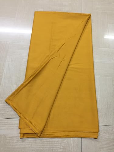 Image of BKRKJ Women's Lizibizi Cotton Unstitched Dress Material Plain Fabric by Meter for Sewing Suit,Salwar,Blouse,Shirt,Kurta,Pyjama,Pathani,Kameez,Chudidar,Patiyala (Mustard 31, 4 Meter)