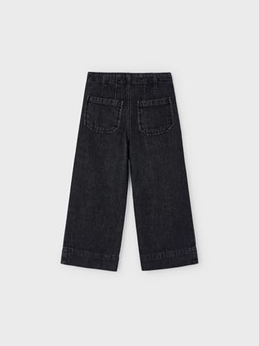 Mayoral Wide Leg Denim Pants for Girls Black2