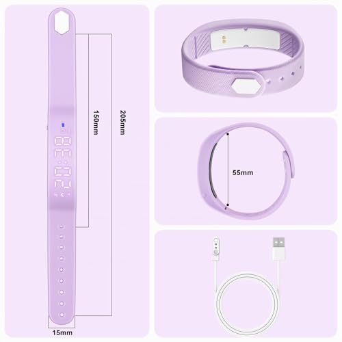 Reloj digital infantil con luz nocturna y podómetro para juegos nocturnos 6