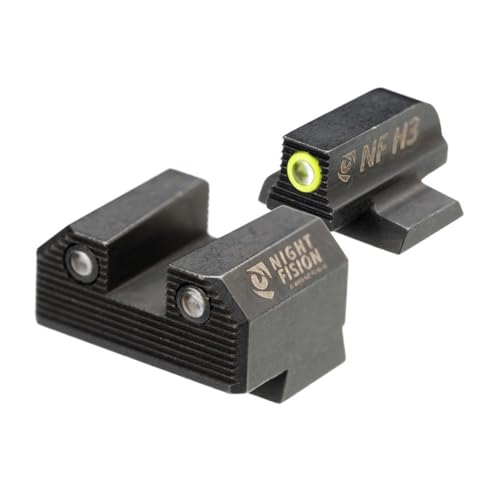 Night Fision Optics Ready Stealth Night Sight Set for Canik Mete SF & TP9 Pistols - Yellow Front Ring