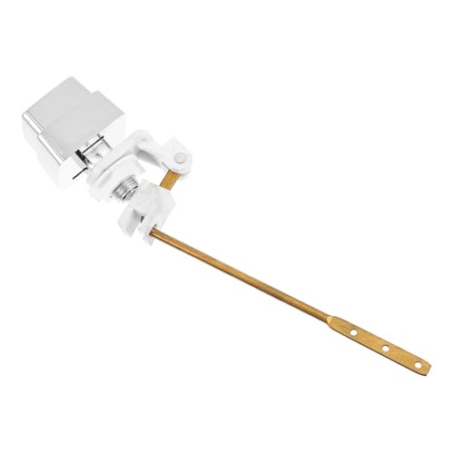 Sosoport Botón Pulsador de Inodoro de Cobre Plateado, Palanca Lateral Decorativa para Tanque, Adecuado para Baños Residenciales y Comerciales, 1 Pieza