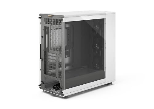 Image of Fractal Design North XL RC Chalk White TG Clear - Reverse Connection Motherboard Compatible - Three 140mm Aspect PWM Fans Included- Type C USB - ATX Airflow Full Tower PC Gaming case