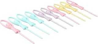 مشابك بلاستيكية لتصفيف الشعر، عبوة من 12 قطعة، الوان باستيل، متعددة الالوان