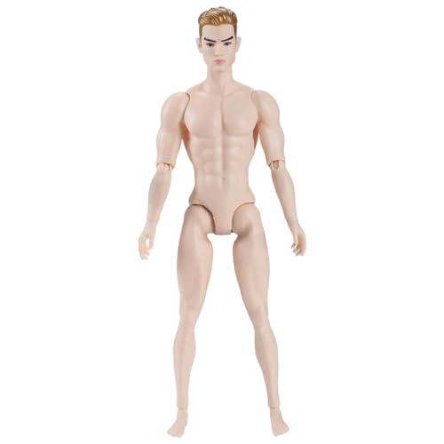 Image of Grtheenumb Action Figures|1/6 Scale Action Figure Multi Jointed Posable Male Muscular Figure Body with Head for Display Doll Collection, White