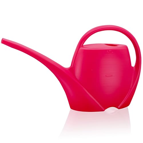 Gießkanne klein für den Zimmerpflanzen 1,7 L - Blumengießkanne aus Hochwertigem Kunststoff - Handliche Giesskanne für Innenbereich - Ideal für Bewässerung für Zimmerpflanzen, Viva Magenta