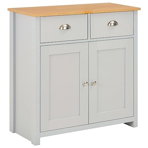 vidaXL Sideboard mit 2 Schubladen 2 Türen Kommode Anrichte Beistellschrank...