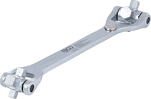 Clé vidange spéciale avec tête rotative 8-EN-1 BGS 1012 multi-empreinte - 2