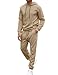 Babioboa Men's Sweatsuit Sets Long Sleeve 2 Piece Hoodie Outfit Fashion Jogging Comfy Casual TrackSuit for Men(Khaki,L)