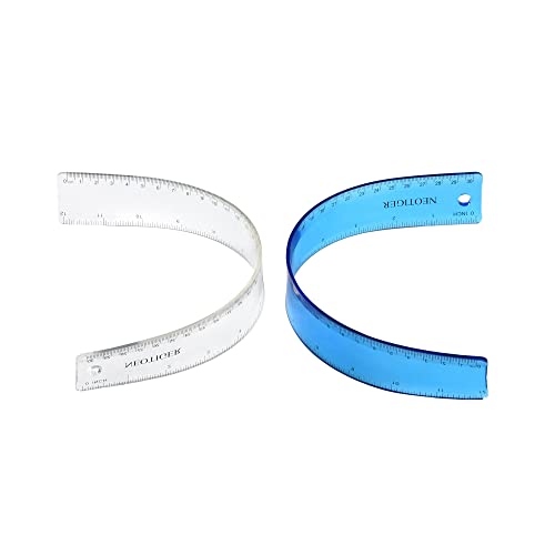 Neotiger Flexible Shatterproof Bendable Unbreakable Safe Soft Transparent Clear Plastic Straight...
