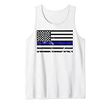 Thin Blue Line Tank Top - Blue Lives Matter Tank Top - USA Tank Top