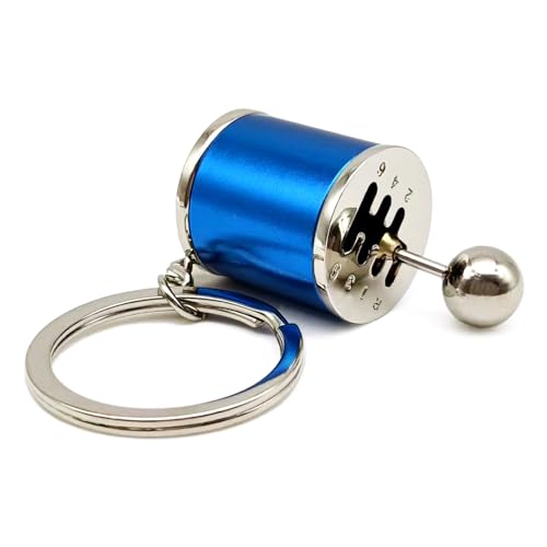 Image of Creative Auto Part Model Gear Box Shifter Keychain, 6 Speed Gear Box Shifter Keychain Key chain Ring, Mini Car Gear Shift Stick Knob Keyring, Car Key Fob Keychain Accessories(Blue)