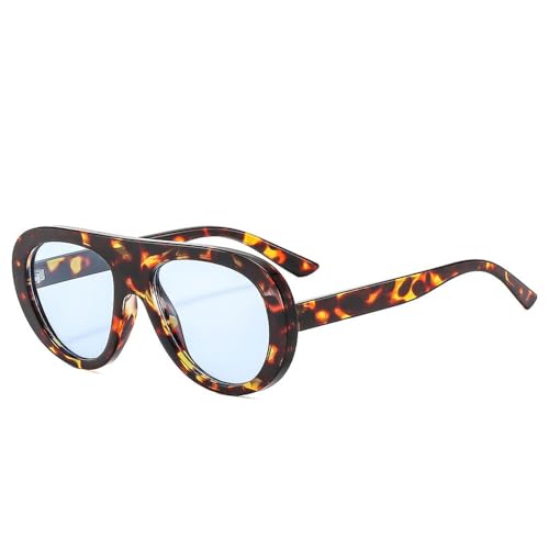 Vintage Pilot Women Sunglasses Fashion Leopard Candy Color Shades UV400 Men Trending Punk Sun Glasses