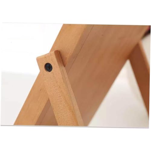 Espejo de maquillaje de madera para tocador de escritorio miniatura 5