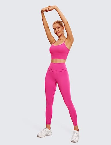 Image of CRZ YOGA V Back Longline Sports Bras | Medium Support, Removable Pads, Yoga, Brushed, Scoop Neck, Spaghetti Straps, for Women
