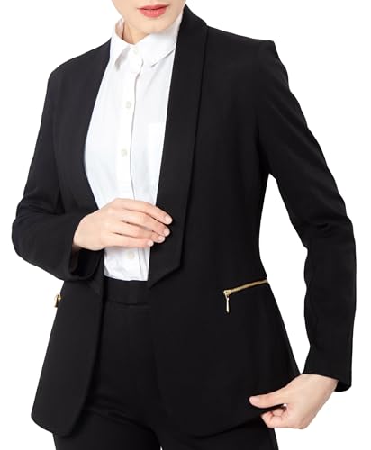 Marycrafts Women's Blazers Blazer Jackets for Women Business Casual Work Professional 12 Black
