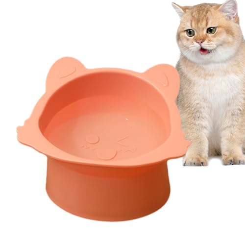 ハイライズキャットボウル、ハイライズキャットフードボウル,400ml ペットウォーターフード給餌ステーション | 食品グレードのペット給餌ボウル、屋内猫用のかわいいペットフード給餌ステーション、ドライウェットフード