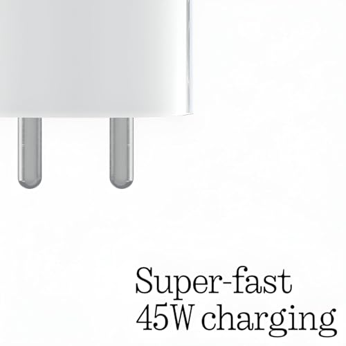 Image of Nothing 45W USB C Rapid Charger Adapter Compatible with Nothing Phone 3a /3a Pro /Phone 2a /2a Plus /2 /CMF Phone 1, Support CMF 33W Charger, Type C Fast Power Rapidly Charging 45 w USBC PPS Charge, White