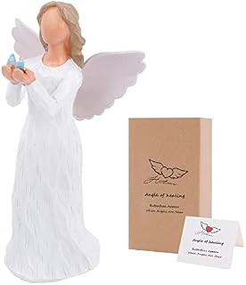 Guardian Angel Figurine Blue Butterfly Collectible Figurine Hand Carved Angel Sculpture Encouragement Gift Angel Statue To Show Love, Friendship, Hope, Peace, Freedom