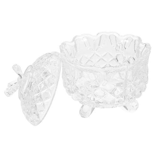 DEARMAMY Tarro de Vidrio Transparente con Tapa para Recipiente Decorativo Multifuncional para Cocina Bodas y Hogar con Diseño Espacioso y Seguro para Almacenamiento Versátil