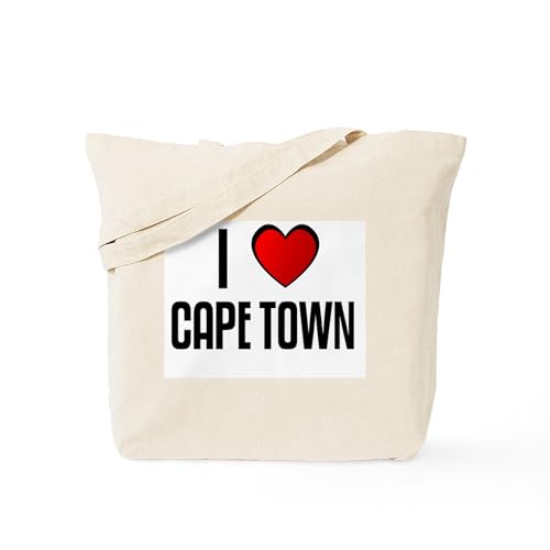 CafePress I Love Cape Town Tote Bag Reusable Natural Beige Canvas Shopping Bag