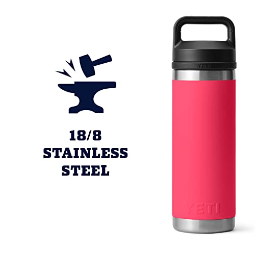 Image of YETI Rambler 18 oz Bottle, Leakproof, Vacuum Insulated, Stainless Steel with Chug Cap, Bimini Pink