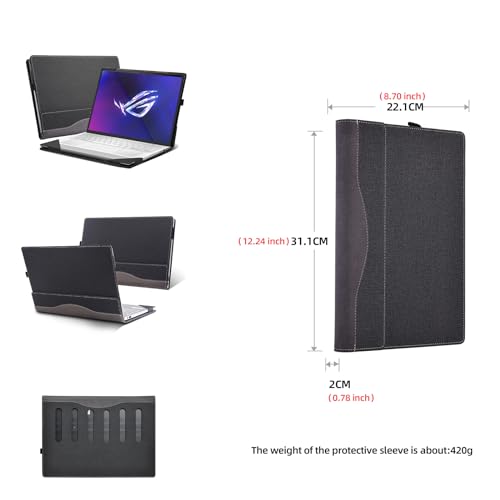 Funda para ASUS ROG Zephyrus G14 2024 de piel gris 3
