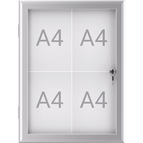 Vitrine A4 MAULexcite avec cadre aluminium et porte en verre verrouillable