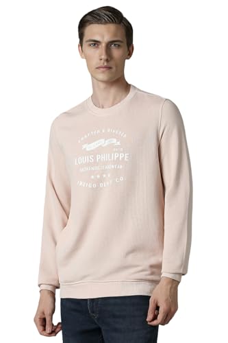 Image of Louis Philippe Men's Cotton Round Neck Sweatshirt