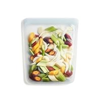 STASHER Reusable Silicone Storage Bag in Clear, 255Grams— Pure platinum silicone | 100% plastic-free & Reusable | Airtight Seal | Microwave, Dishwasher. Fridge, Freezer, stovetop, & Oven Safe