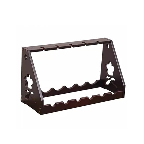 Soporte para botellas freestanding mediano de madera miniatura 1