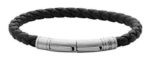 Fossil Herren Leder- oder Edelstahlarmband mit verstellbarem Verschluss