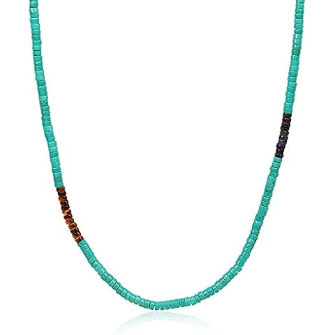 COAI Handmade Synthetic Turquoise Beaded Necklace Cover