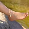 IEFSHINY A Ankle Bracelets for Women Initial Anklet, Mariner Chain Letter Anklet with Initials Anklet Bracelet for Women Teen Girls Gold Anklets Bracelets Jewelry Gifts