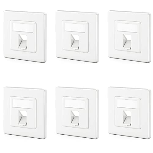 Boîtier Keystone deleyCON encastrable à sortie 45° avec châssis de raccordement robuste lot de 6