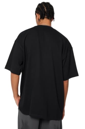 Oversize T-Shirt for Men Vintage Heavyweight Cotton Acid Wash Short Sleeve Workout Baggy Basic Tee3